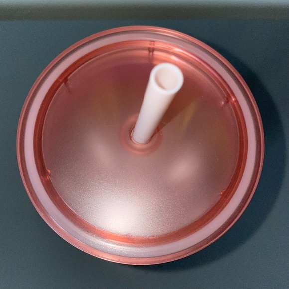 NWT Starbucks Copper Siren Soft Touch Grid 24oz Venti Tumbler Pink Rose Gold - Picture 5 of 5